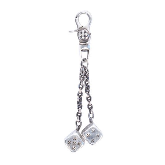 CHROME HEARTS DBL DICE KEYCHAIN