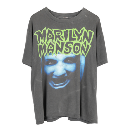 VINTAGE FADED MARILYN MANSON BLUE FACE TEE