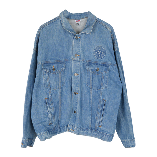VINTAGE NARCOTICS ANONYMOUS EMBOSSED LOGO DENIM JACKET