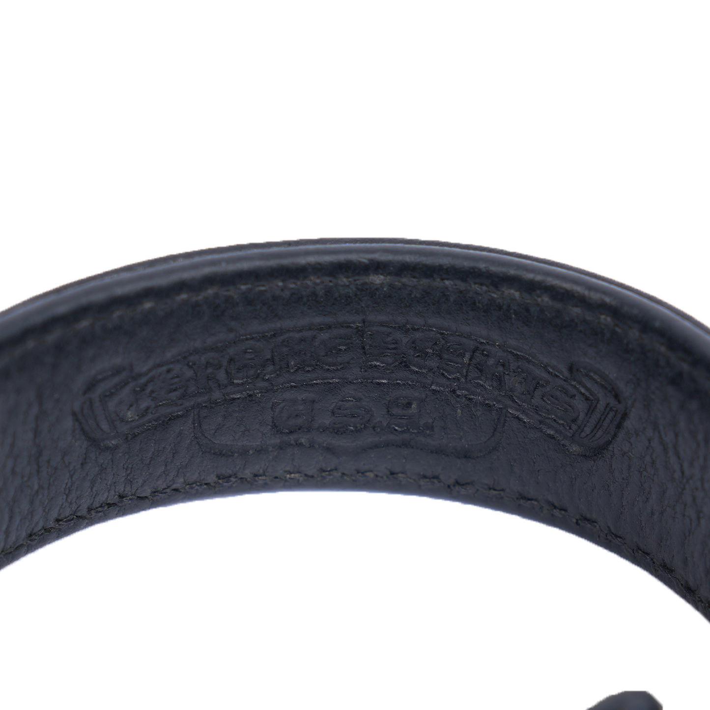 CHROME HEARTS LEATHER CROSSBALL BRACELET