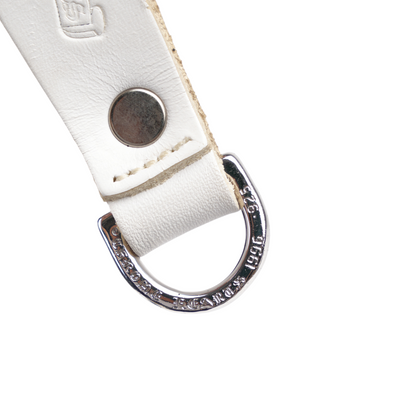 CHROME HEARTS WHITE LEATHER STAR BELT LOOP