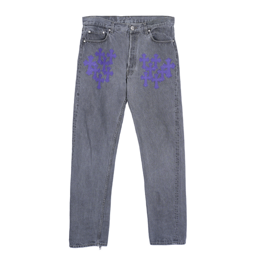 CHROME HEARTS ST BARTH EXCLUSIVE PURPLE CROSS PATCH 501 LEVI