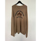 CHROME HEARTS TRIPLE SUEDE CROSS BROWN CASHMERE SWEATER