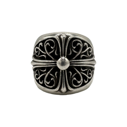 Chrome Hearts Classic Oval Sterling Silver Ring Size 11