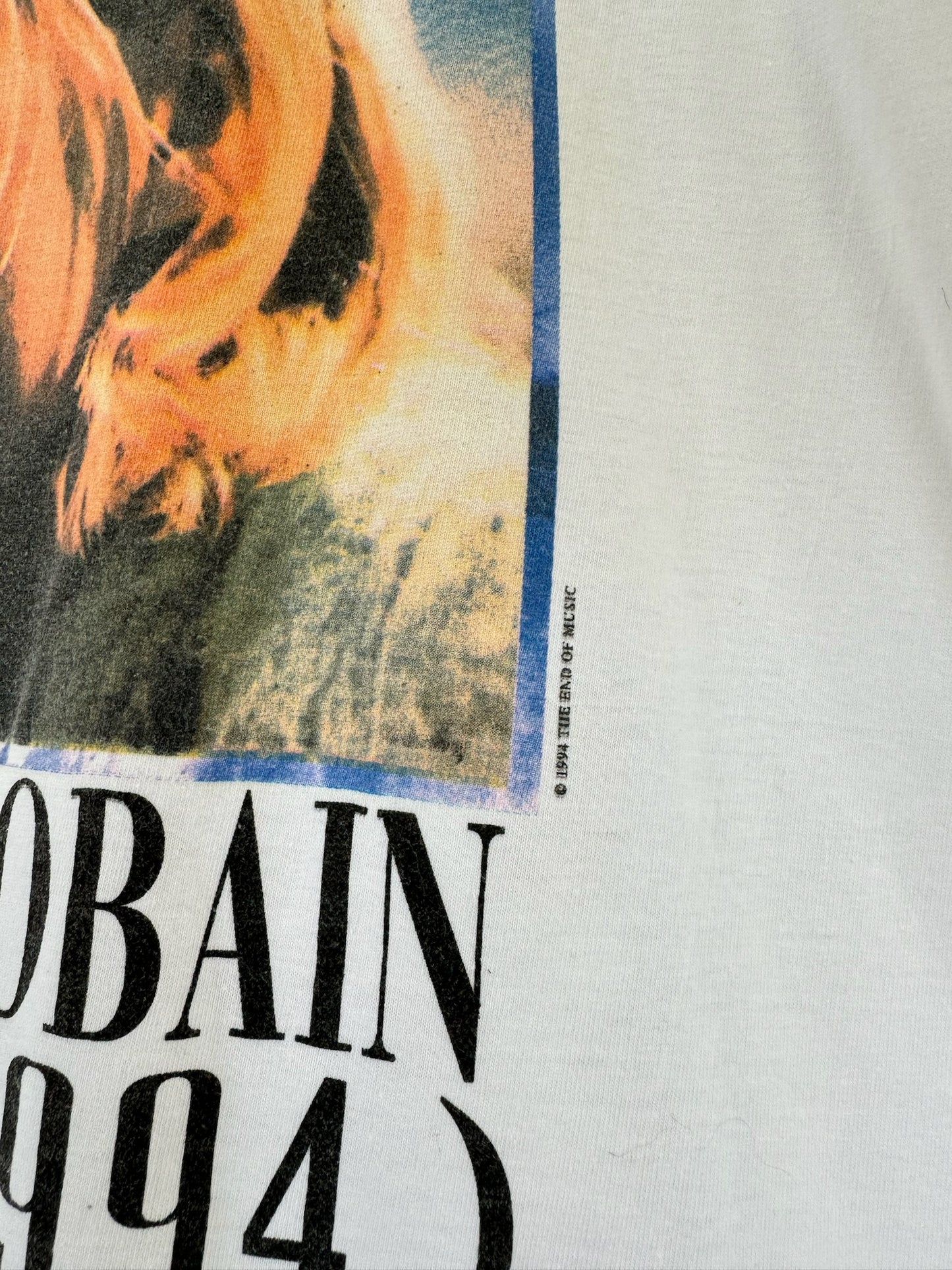 vintage kurt cobain nirvana memorial portrait tee