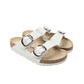 CHROME HEARTS ARIZONA BIRKENSTOCK GUNSLINGER BUCKLE WHITE