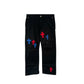 Chrome Hearts Black Patch Chino Pants Red/Blue Patches