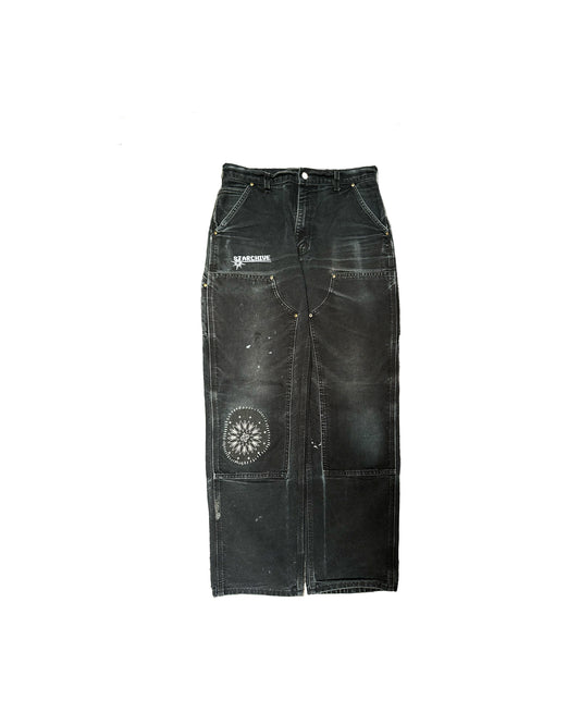 STARCHIVE LOGO CARHARTT CARPENTER PANTS FADED BLACK