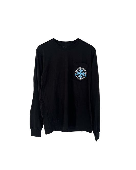 Chrome Hearts Saint Barth Exclusive Blue Cross Long Sleeve