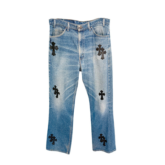 CHROME HEARTS BLUE LEVI'S 36 SIGNED BY MATTY BOY