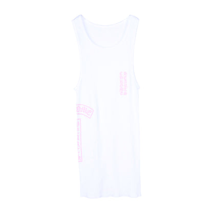 PINK/WHITE TBAR LOGO TANK TOP