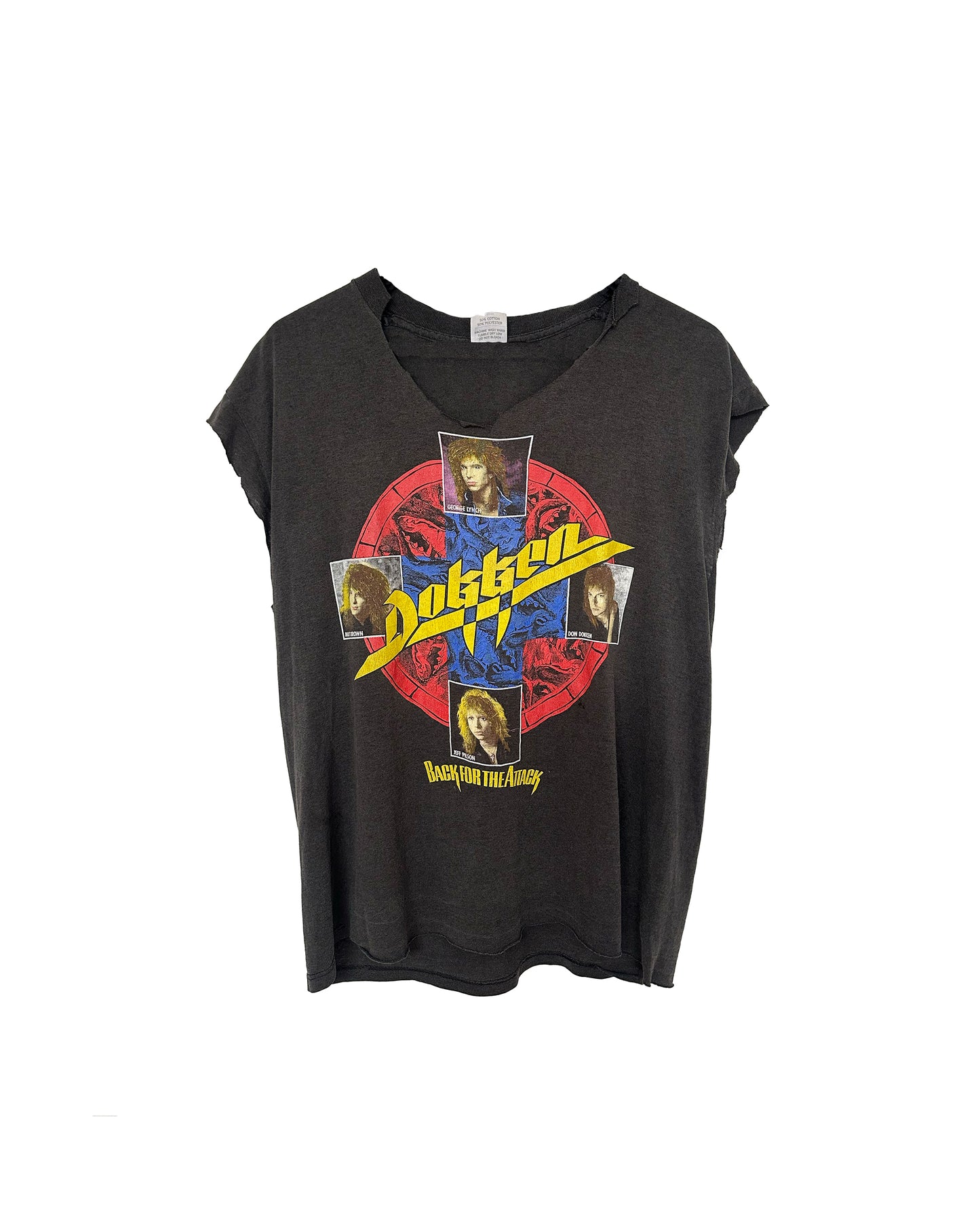 VINTAGE DOKKEN BACK FOR ATTACK 1987 CUT OFF T-SHIRT