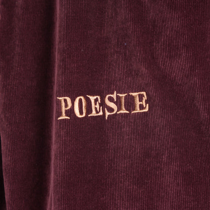 ENFANTS RICHES DÉPRIMÉS ERD BURGUNDY POESIE CORDUROY LOOSE TROUSERS
