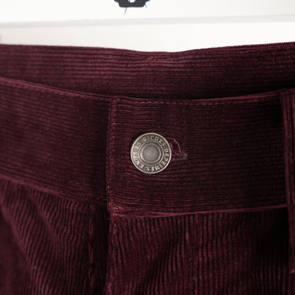 ENFANTS RICHES DÉPRIMÉS ERD BURGUNDY POESIE CORDUROY LOOSE TROUSERS