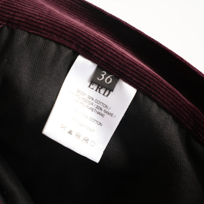 ENFANTS RICHES DÉPRIMÉS ERD BURGUNDY POESIE CORDUROY LOOSE TROUSERS