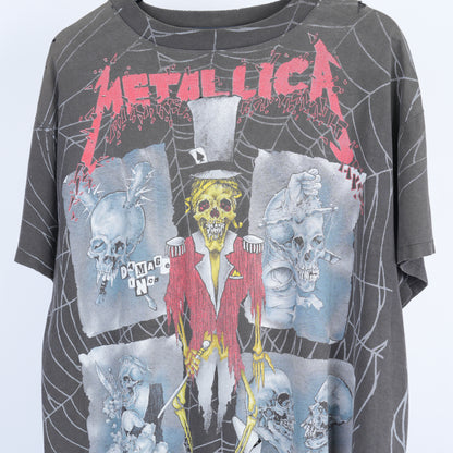 VINTAGE THRASHED FADED METALLICA RING MASTER AOP TEE