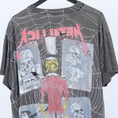 VINTAGE THRASHED FADED METALLICA RING MASTER AOP TEE