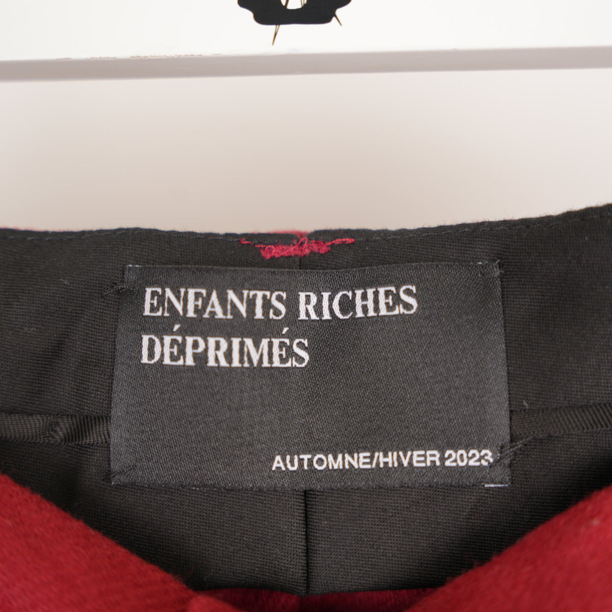 ENFANTS RICHES DÉPRIMÉS ERD RED PLEATED WOOL PANTS