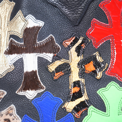 CHROME HEARTS MULTICOLOR CROSS PATCH TOTE BAG