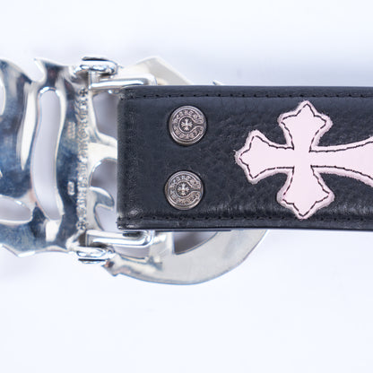 CHROME HEARTS MULTICOLOR PATCH BELT WITH CH BUCKLE
