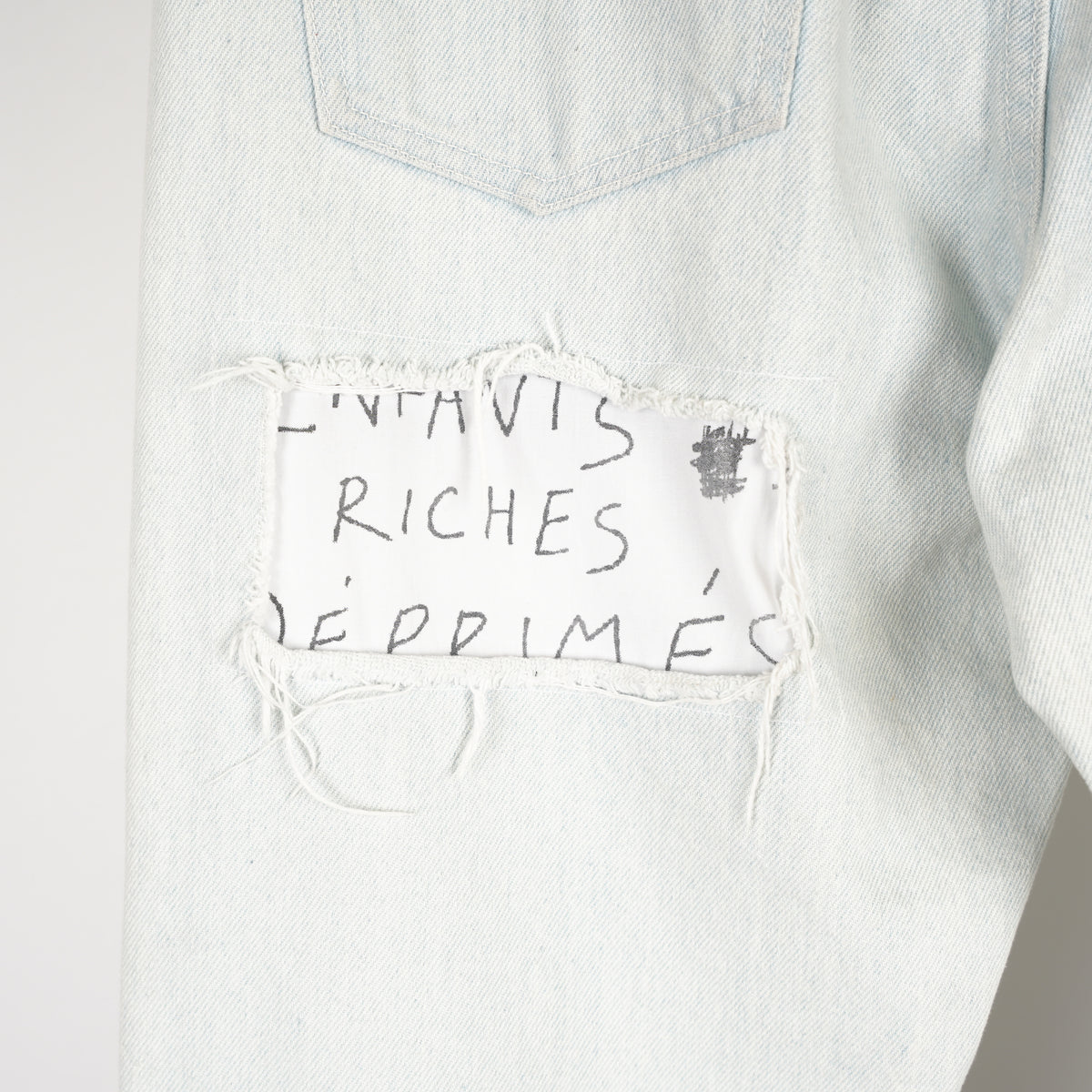 ENFANTS RICHES DÉPRIMÉS ERD LIGHT WASH PATCHWORK DENIM