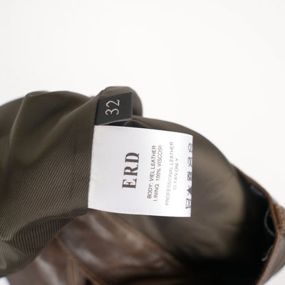 ENFANTS RICHES DÉPRIMÉS ERD BROWN LEATHER PANTS