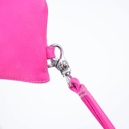 CHROME HEARTS NEON PINK CROSS PATCH COIN PURSE