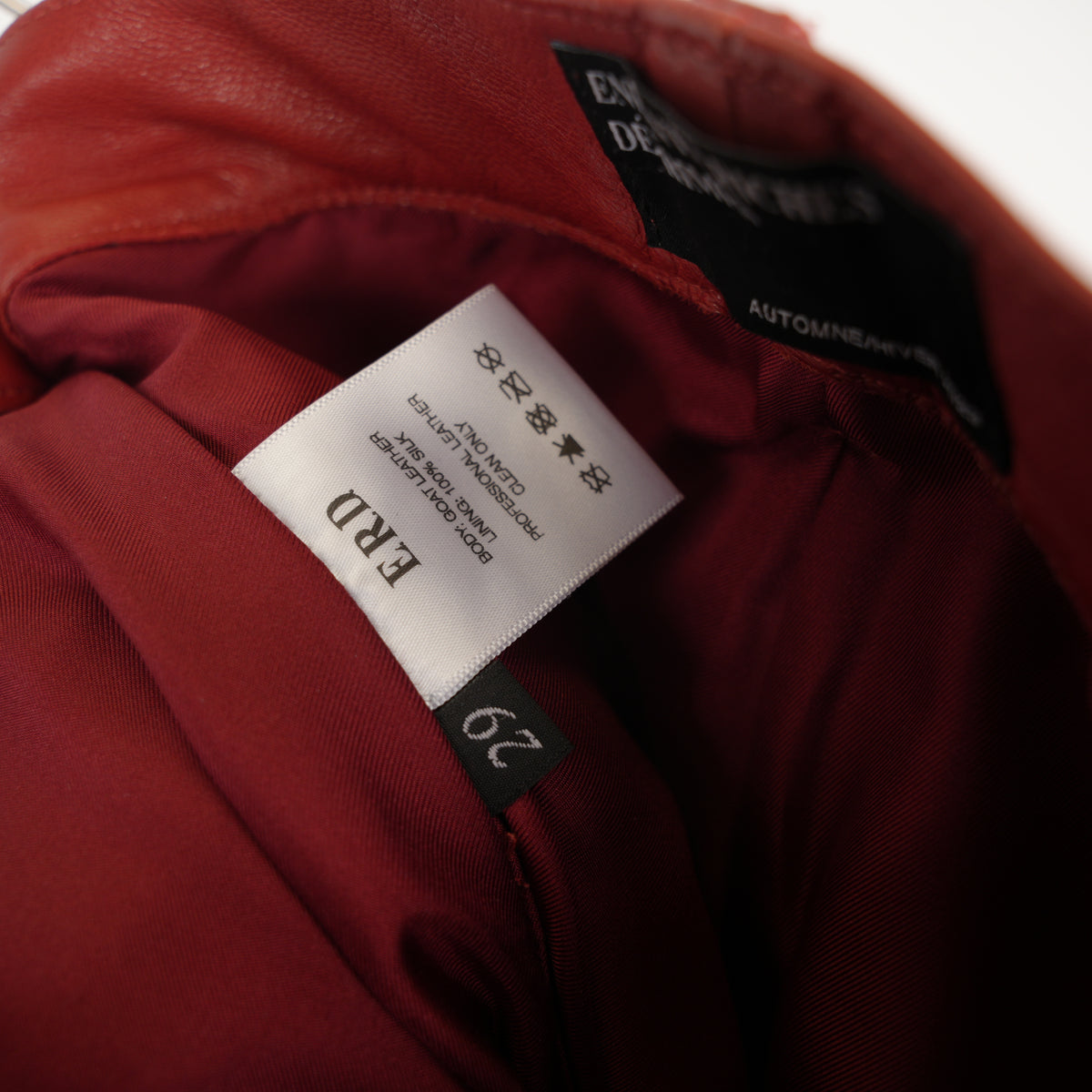 ENFANTS RICHES DÉPRIMÉS ERD RED FLARED LEATHER PANTS