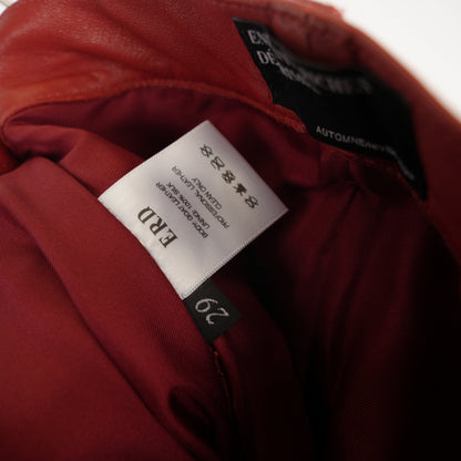 ENFANTS RICHES DÉPRIMÉS ERD RED FLARED LEATHER PANTS