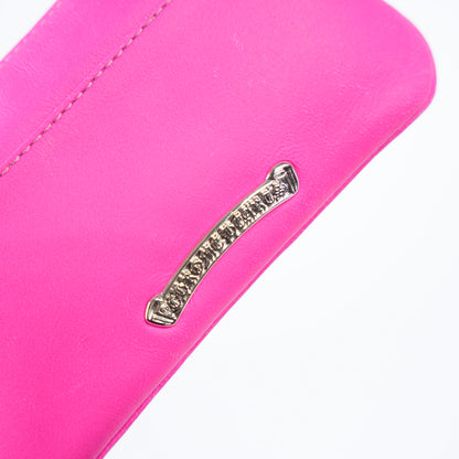 CHROME HEARTS NEON PINK CROSS PATCH COIN PURSE