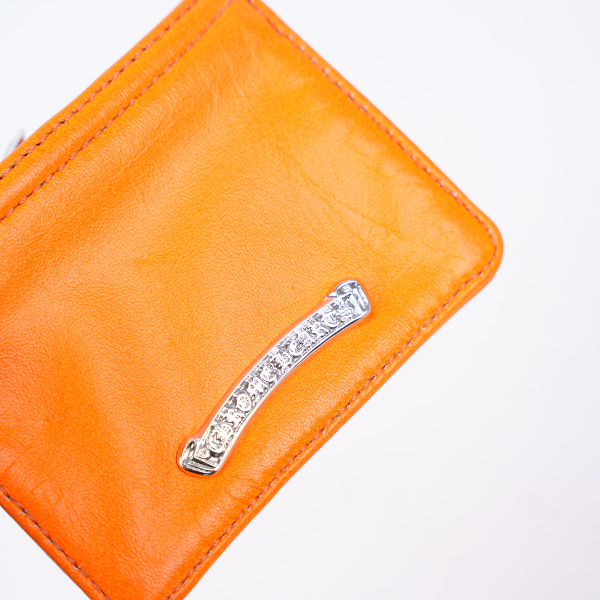 CHROME HEARTS NEON ORANGE COIN POUCH