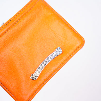 CHROME HEARTS NEON ORANGE COIN POUCH