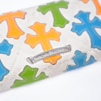 CHROME HEARTS 1/1 MULTICOLOR CROSS LEATHER LONG WALLET