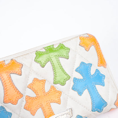 CHROME HEARTS 1/1 MULTICOLOR CROSS LEATHER LONG WALLET