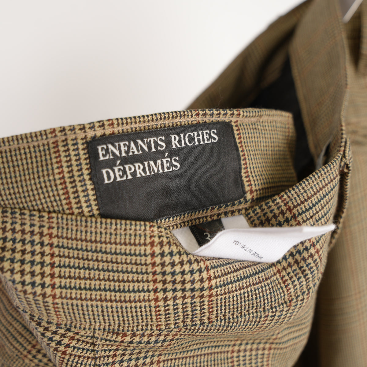 ENFANTS RICHES DÉPRIMÉS ERD CHECK CONTRAST PATCH PANTS