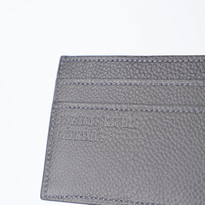 ERD ENFANTS RICHES DÉPRIMÉS GREY LEATHER DEBOSSED LOGO CARDHOLDER