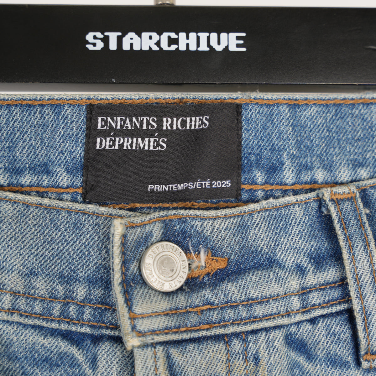 ENFANTS RICHES DÉPRIMÉS ERD WIDER LEG FLARED DISTRESSED DENIM