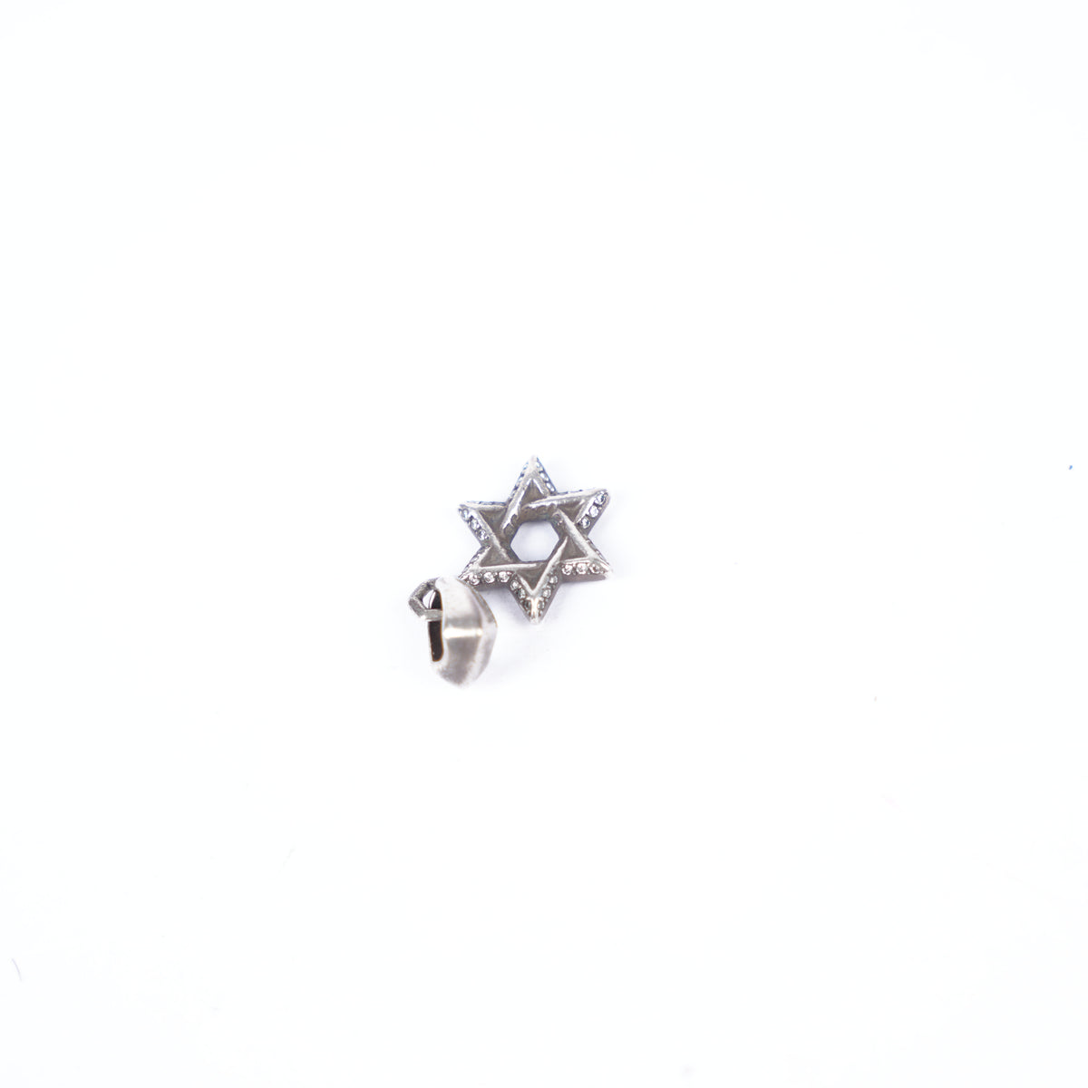 CHROME HEARTS STAR OF DAVID PAVÉ DIAMOND PENDANT