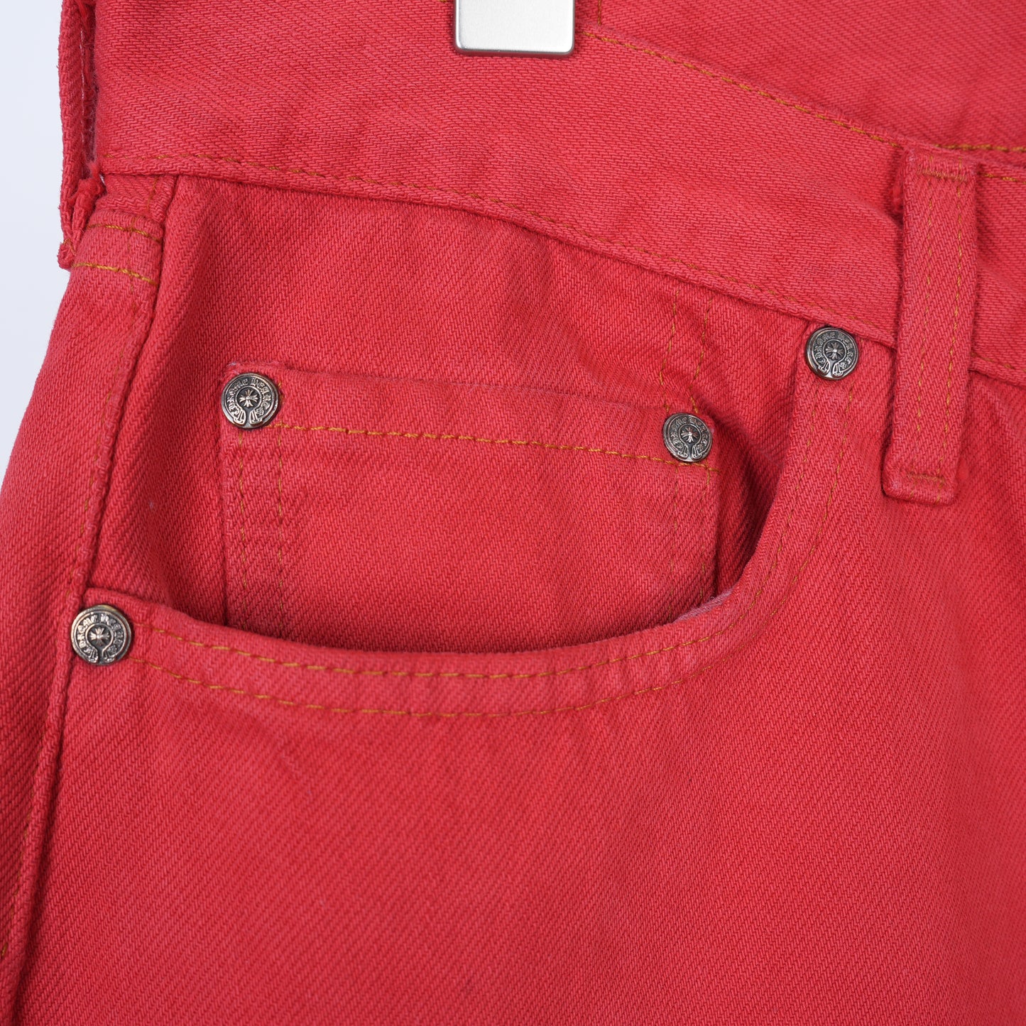 CHROME HEARTS RED PATCH LEVIS DENIM