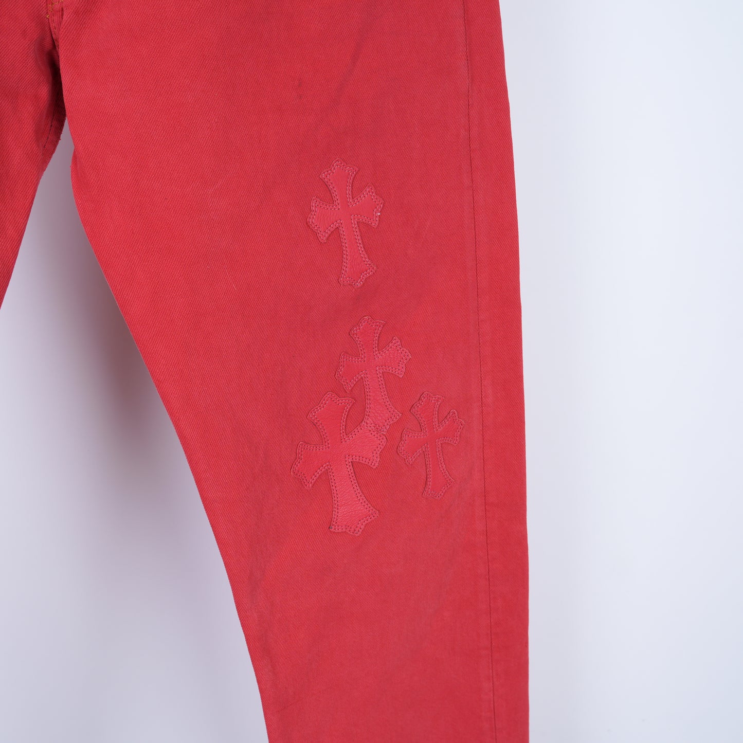 CHROME HEARTS RED PATCH LEVIS DENIM