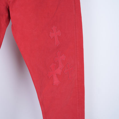 CHROME HEARTS RED PATCH LEVIS DENIM