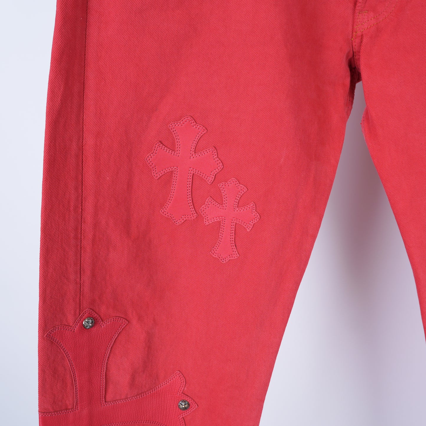 CHROME HEARTS RED PATCH LEVIS DENIM