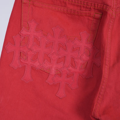 CHROME HEARTS RED PATCH LEVIS DENIM
