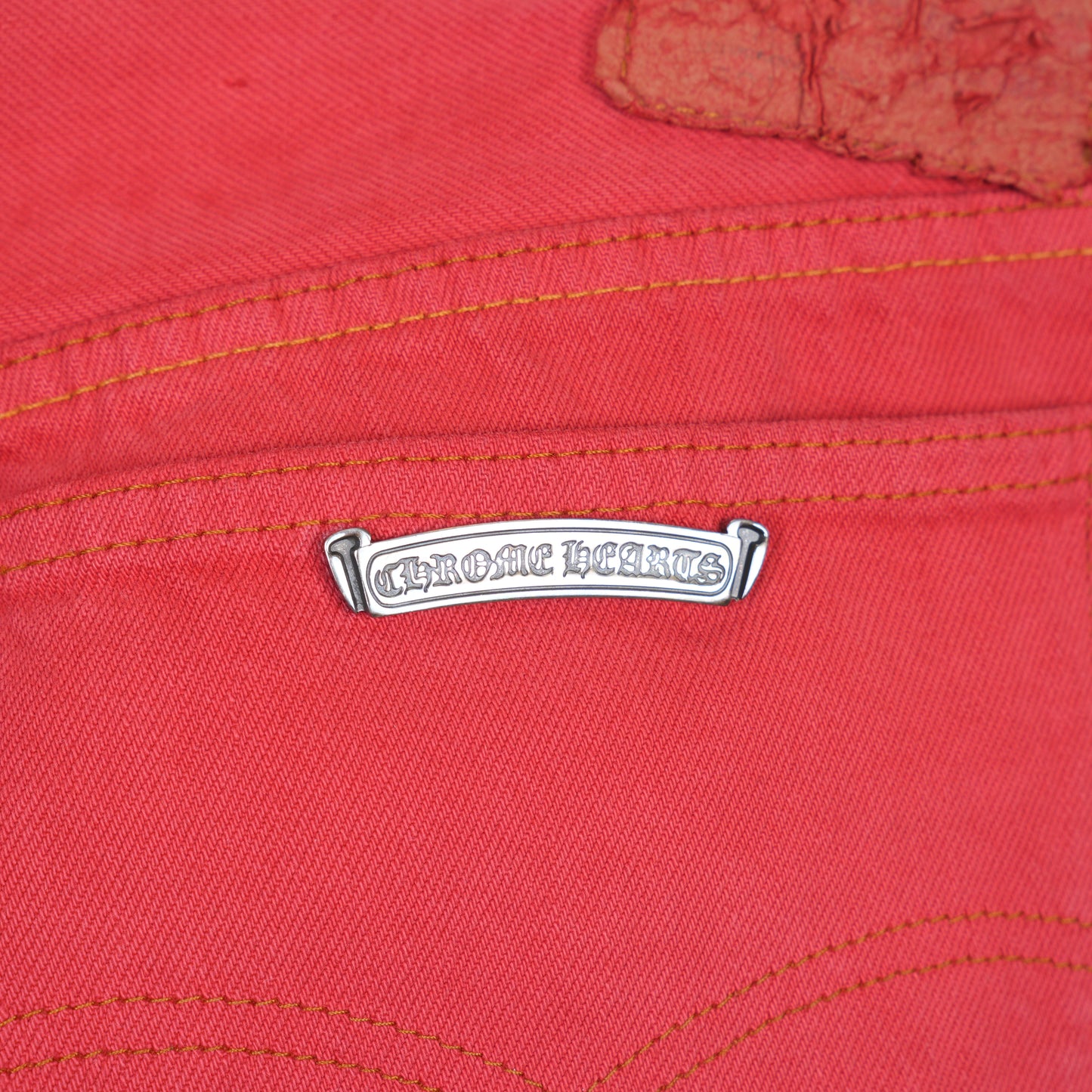 CHROME HEARTS RED PATCH LEVIS DENIM