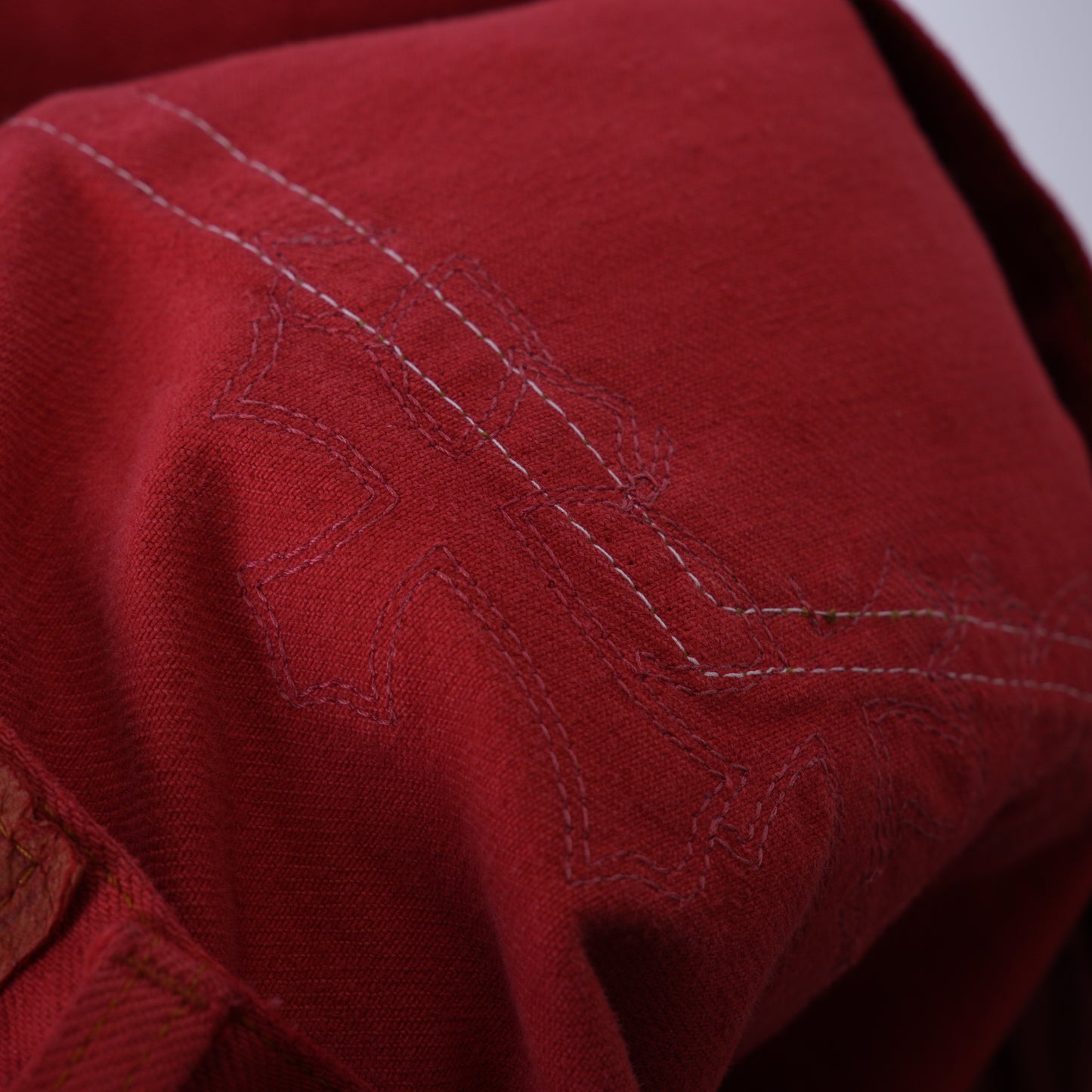 CHROME HEARTS RED PATCH LEVIS DENIM