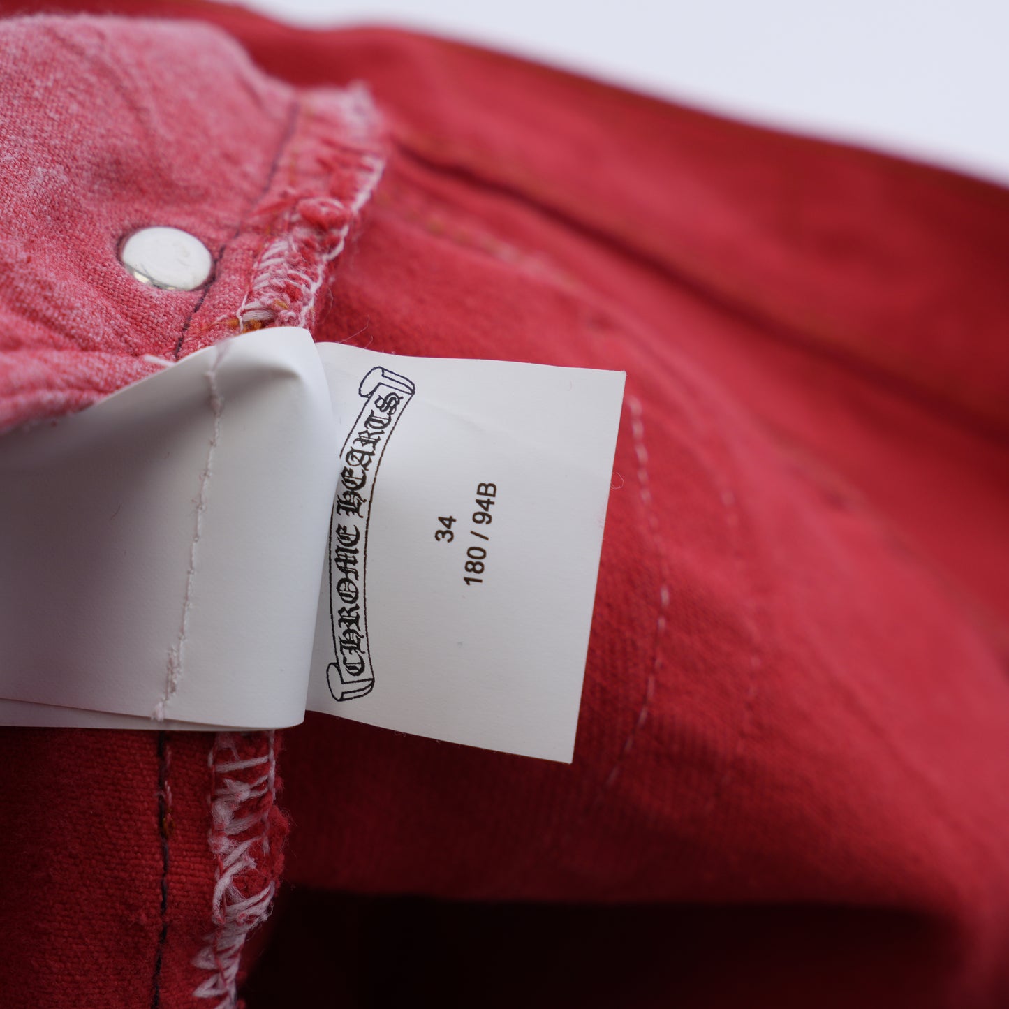 CHROME HEARTS RED PATCH LEVIS DENIM