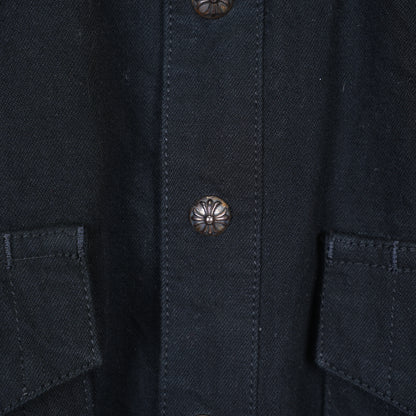 CHROME HEARTS BLACK CROSS DENIM JACKET