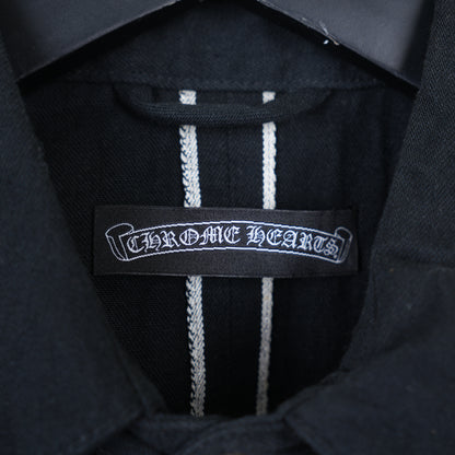 CHROME HEARTS BLACK CROSS DENIM JACKET