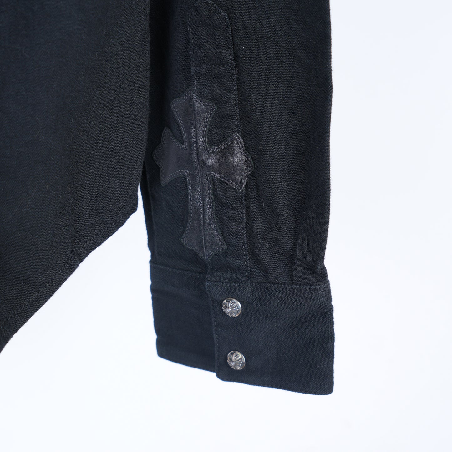 CHROME HEARTS BLACK CROSS DENIM JACKET