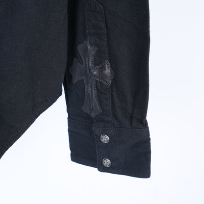 CHROME HEARTS BLACK CROSS DENIM JACKET